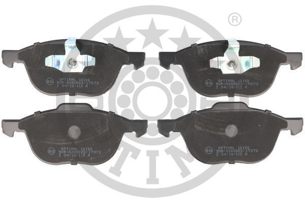 Stabdžių trinkelių rinkinys, diskinis stabdys OPTIMAL 12192