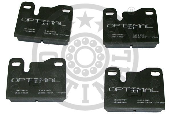 Stabdžių trinkelių rinkinys, diskinis stabdys OPTIMAL 12196