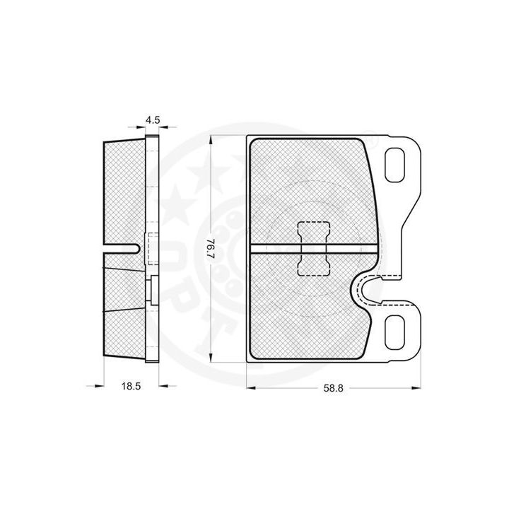 Stabdžių trinkelių rinkinys, diskinis stabdys OPTIMAL 12196