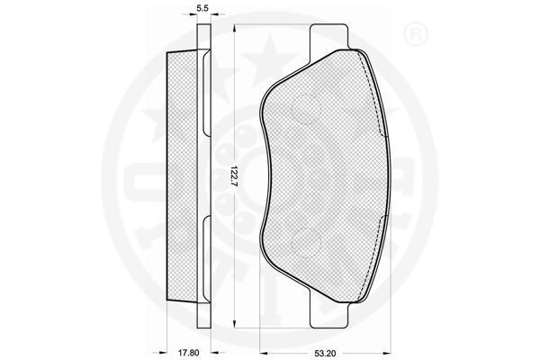 Stabdžių trinkelių rinkinys, diskinis stabdys OPTIMAL 12210