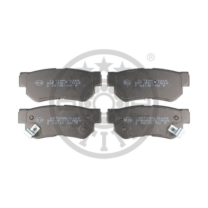 Stabdžių trinkelių rinkinys, diskinis stabdys OPTIMAL 12268