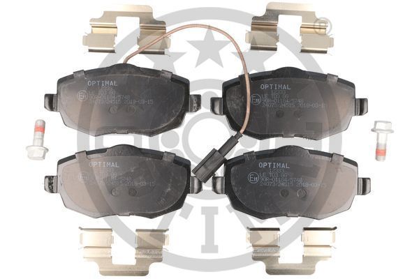 Stabdžių trinkelių rinkinys, diskinis stabdys OPTIMAL 12333