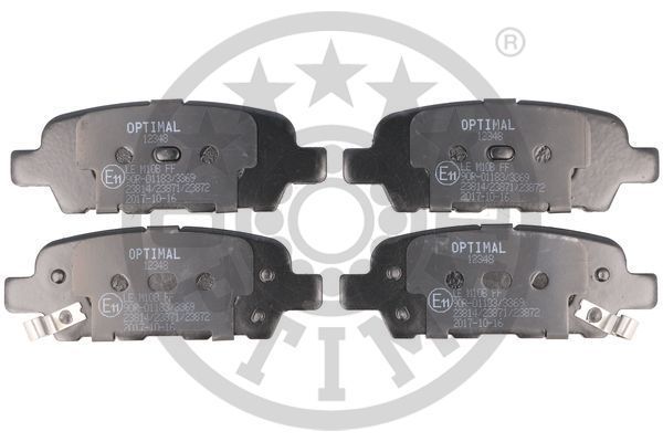 Stabdžių trinkelių rinkinys, diskinis stabdys OPTIMAL 12348