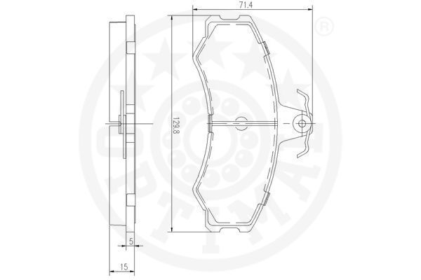 Stabdžių trinkelių rinkinys, diskinis stabdys OPTIMAL 12466