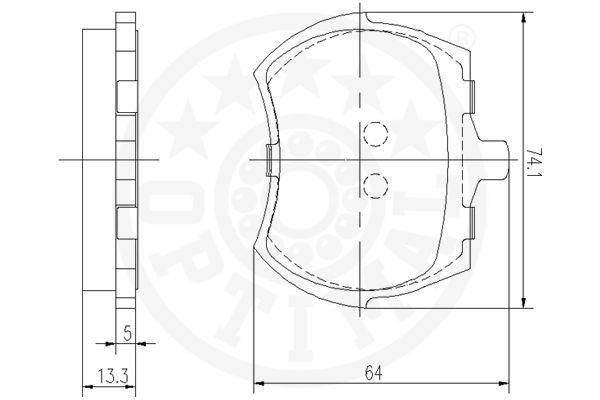 Stabdžių trinkelių rinkinys, diskinis stabdys OPTIMAL 6120