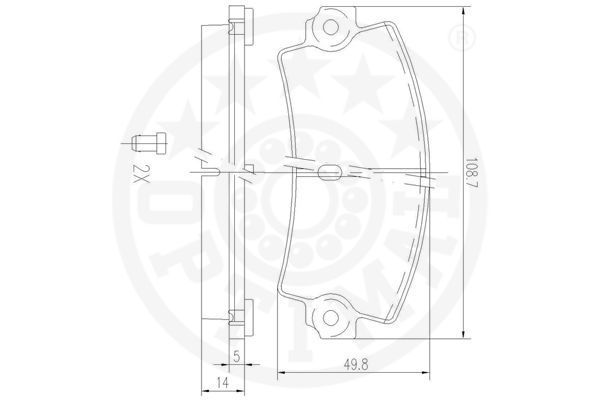 Stabdžių trinkelių rinkinys, diskinis stabdys OPTIMAL 8111VA