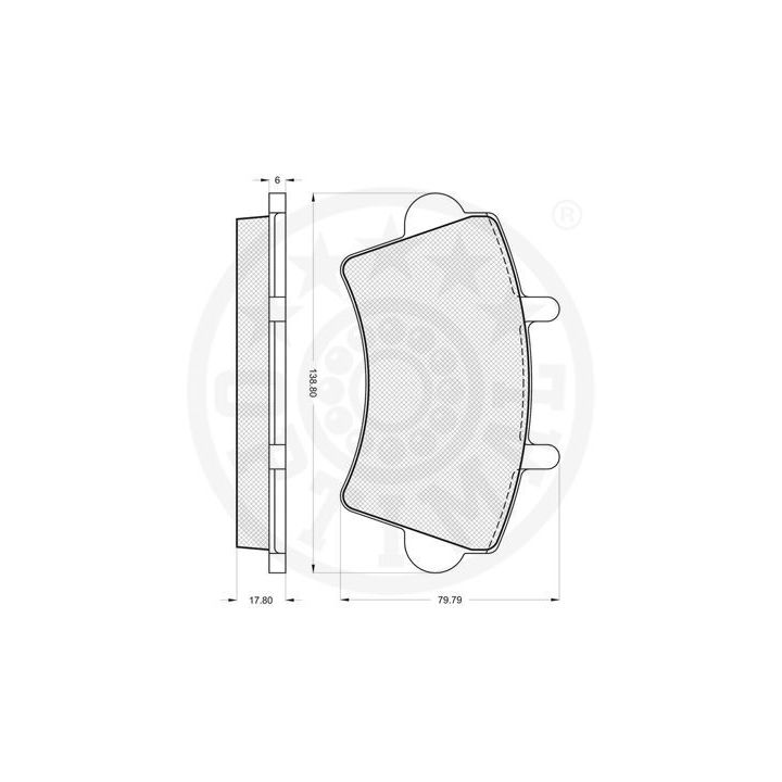 Stabdžių trinkelių rinkinys, diskinis stabdys OPTIMAL 81900
