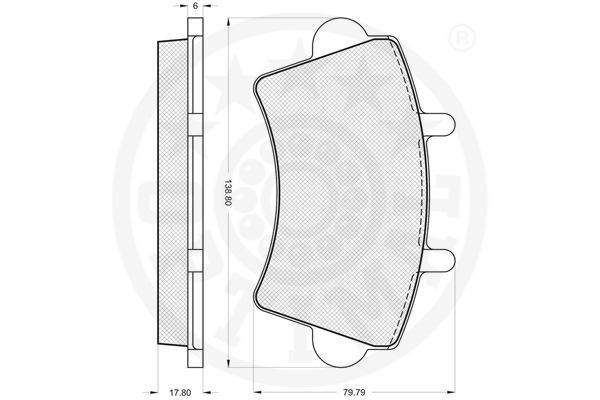 Stabdžių trinkelių rinkinys, diskinis stabdys OPTIMAL 81900