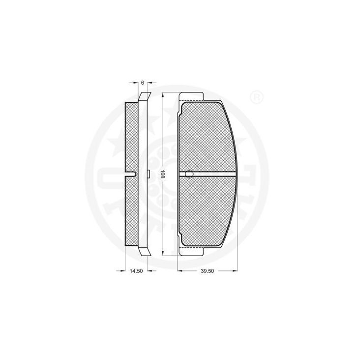 Stabdžių trinkelių rinkinys, diskinis stabdys OPTIMAL 9202
