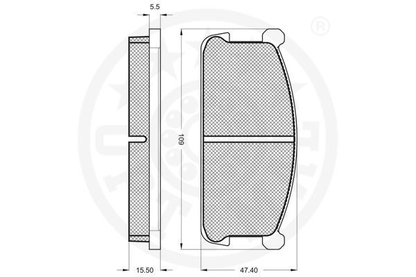 Stabdžių trinkelių rinkinys, diskinis stabdys OPTIMAL 9209