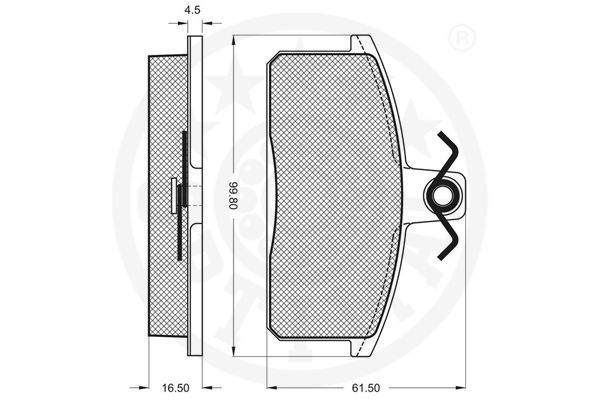 Stabdžių trinkelių rinkinys, diskinis stabdys OPTIMAL 9257