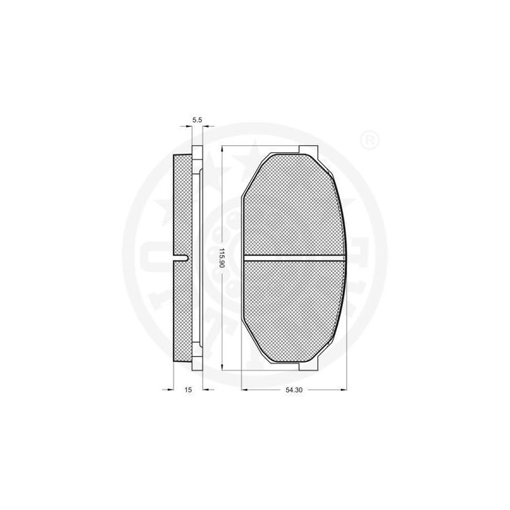 Stabdžių trinkelių rinkinys, diskinis stabdys OPTIMAL 9309