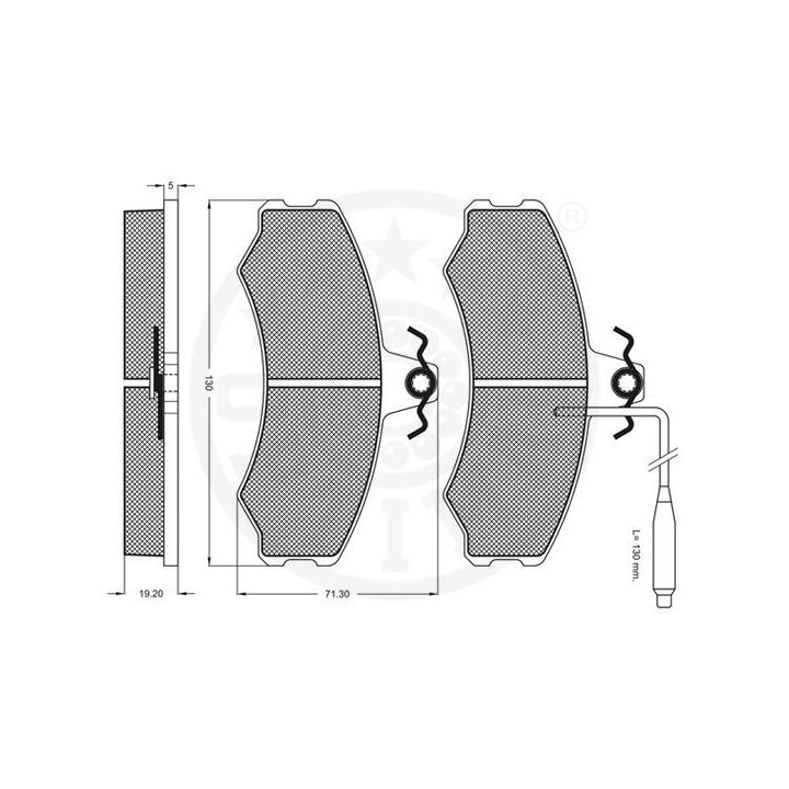 Stabdžių trinkelių rinkinys, diskinis stabdys OPTIMAL 9333