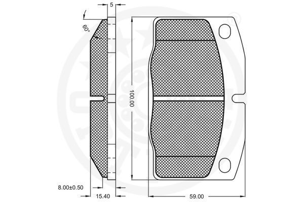 Stabdžių trinkelių rinkinys, diskinis stabdys OPTIMAL 9360