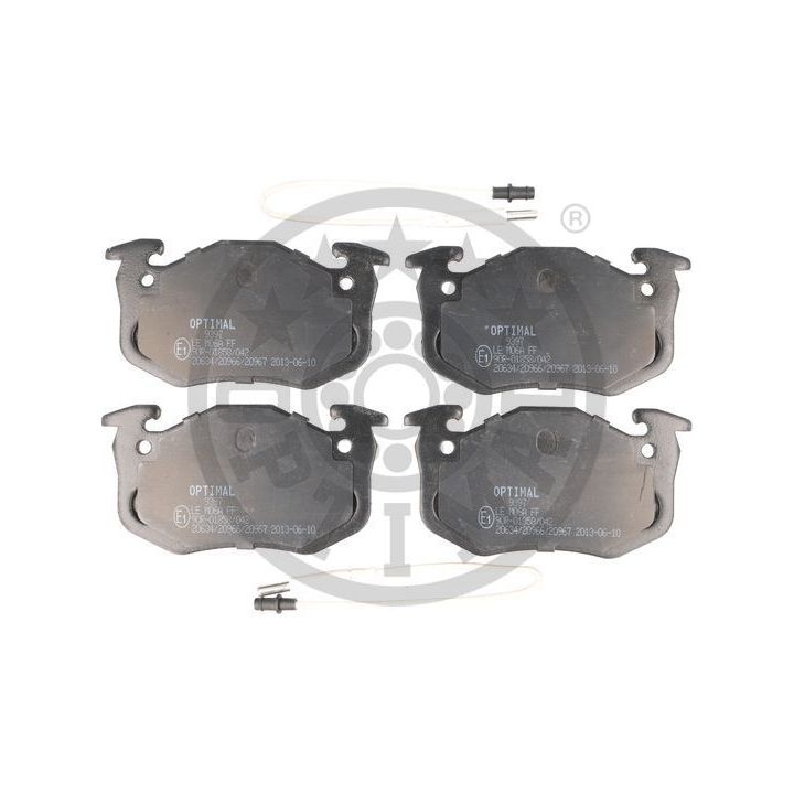 Stabdžių trinkelių rinkinys, diskinis stabdys OPTIMAL 9397