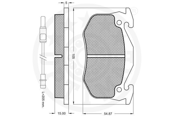 Stabdžių trinkelių rinkinys, diskinis stabdys OPTIMAL 9397