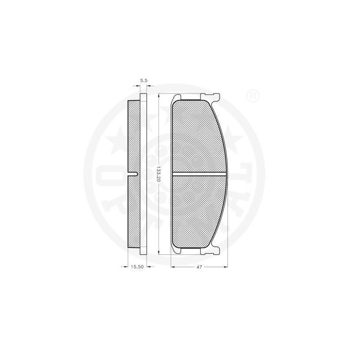 Stabdžių trinkelių rinkinys, diskinis stabdys OPTIMAL 9419