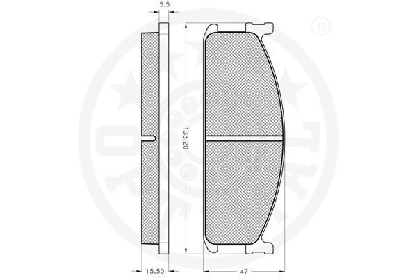 Stabdžių trinkelių rinkinys, diskinis stabdys OPTIMAL 9419