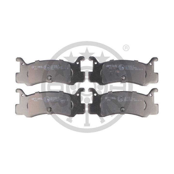 Stabdžių trinkelių rinkinys, diskinis stabdys OPTIMAL 9438