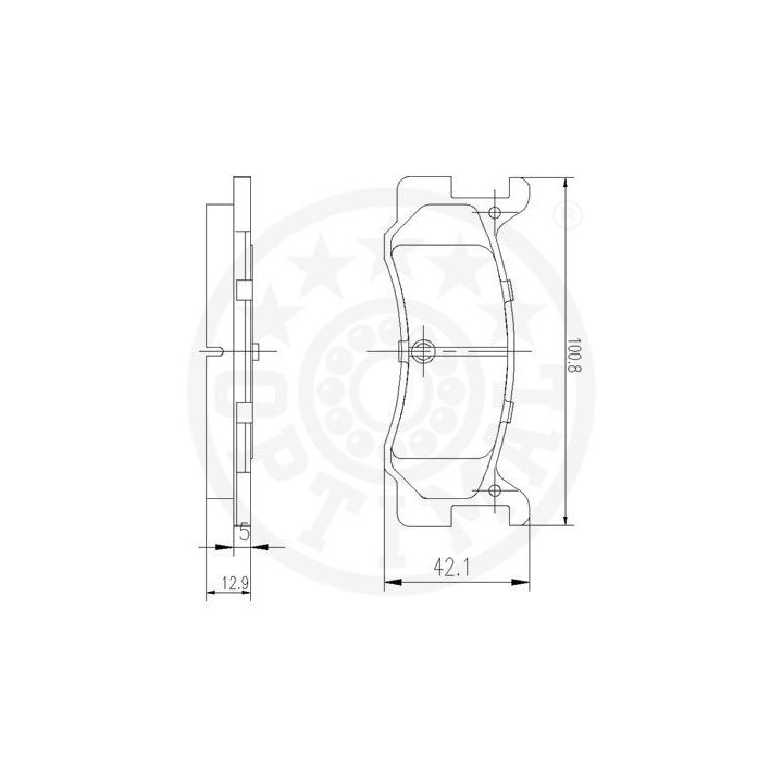 Stabdžių trinkelių rinkinys, diskinis stabdys OPTIMAL 9438