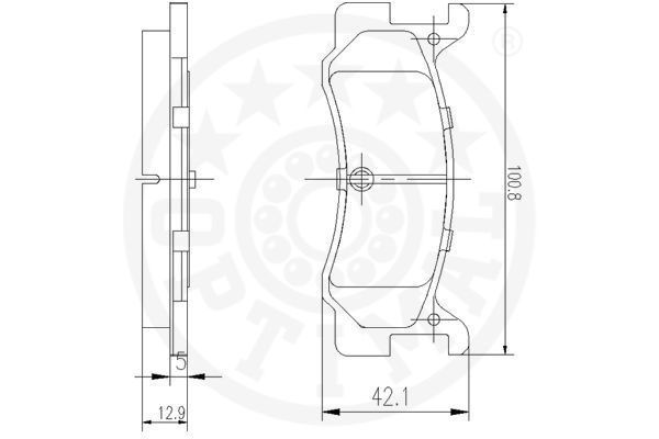 Stabdžių trinkelių rinkinys, diskinis stabdys OPTIMAL 9438