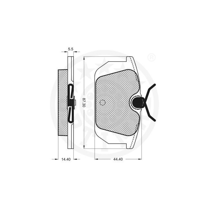 Stabdžių trinkelių rinkinys, diskinis stabdys OPTIMAL 9460