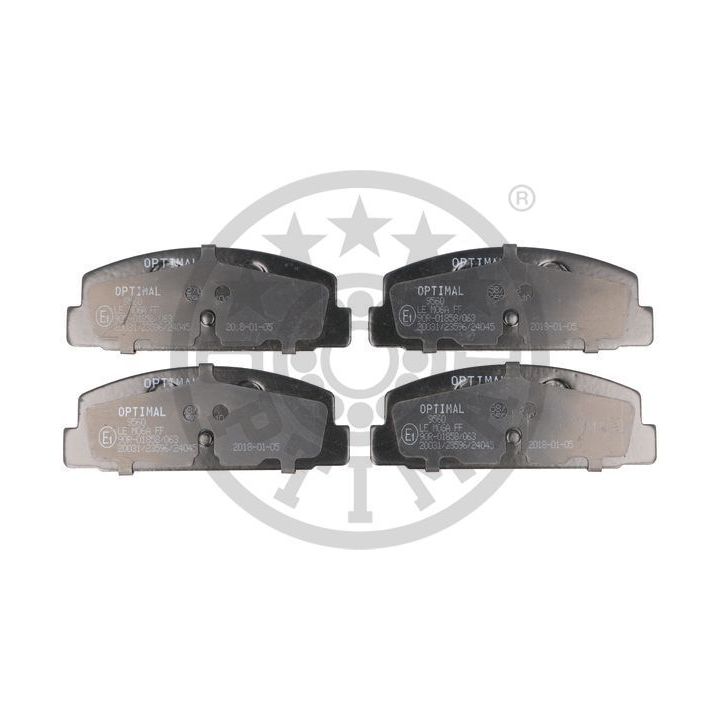 Stabdžių trinkelių rinkinys, diskinis stabdys OPTIMAL 9560