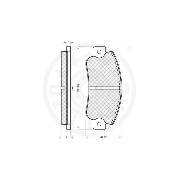 Stabdžių trinkelių rinkinys, diskinis stabdys OPTIMAL 9617