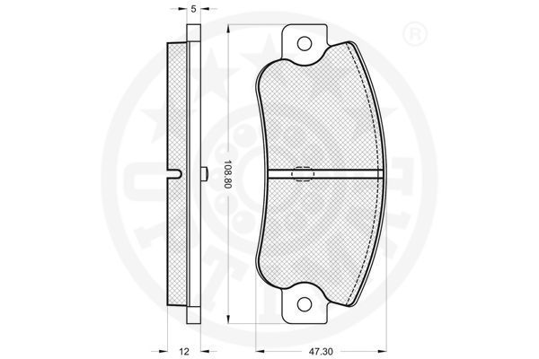 Stabdžių trinkelių rinkinys, diskinis stabdys OPTIMAL 9617