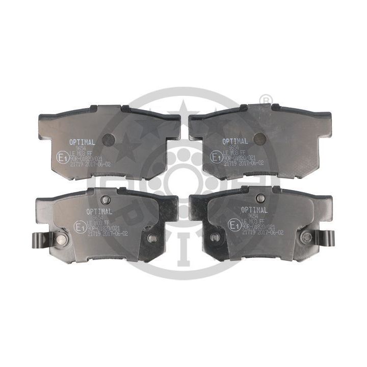 Stabdžių trinkelių rinkinys, diskinis stabdys OPTIMAL 9654