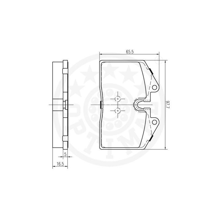 Stabdžių trinkelių rinkinys, diskinis stabdys OPTIMAL 9730