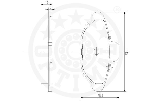 Stabdžių trinkelių rinkinys, diskinis stabdys OPTIMAL 9810