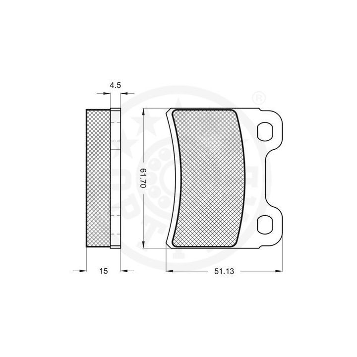 Stabdžių trinkelių rinkinys, diskinis stabdys OPTIMAL 9813