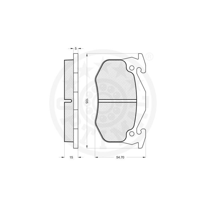 Stabdžių trinkelių rinkinys, diskinis stabdys OPTIMAL 9896