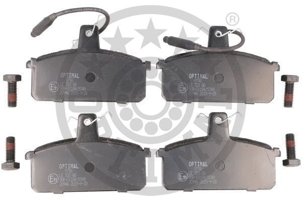 Stabdžių trinkelių rinkinys, diskinis stabdys OPTIMAL BP-09798