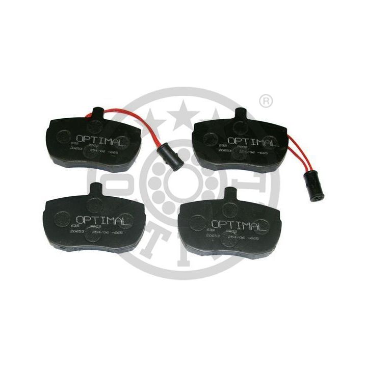 Stabdžių trinkelių rinkinys, diskinis stabdys OPTIMAL BP-09802