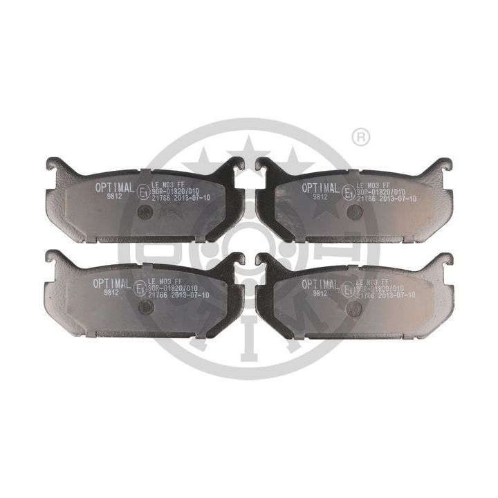 Stabdžių trinkelių rinkinys, diskinis stabdys OPTIMAL BP-09812