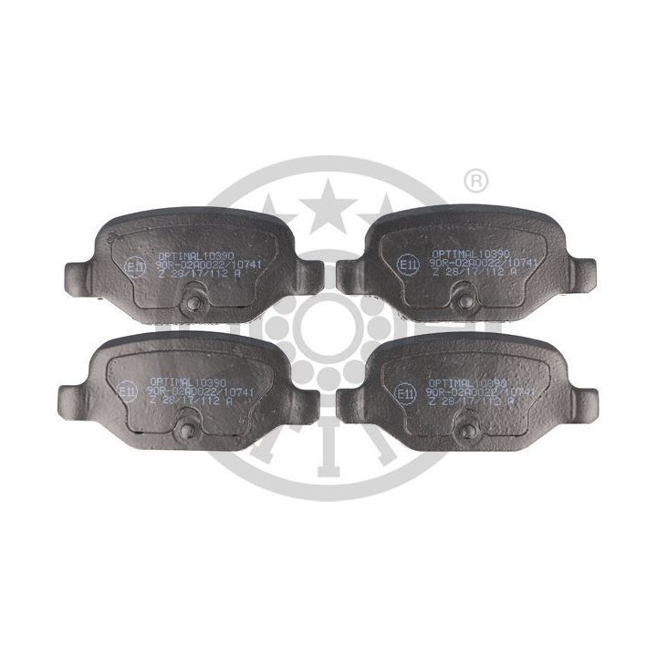 Stabdžių trinkelių rinkinys, diskinis stabdys OPTIMAL BP-10390