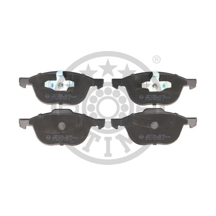 Stabdžių trinkelių rinkinys, diskinis stabdys OPTIMAL BP-12192