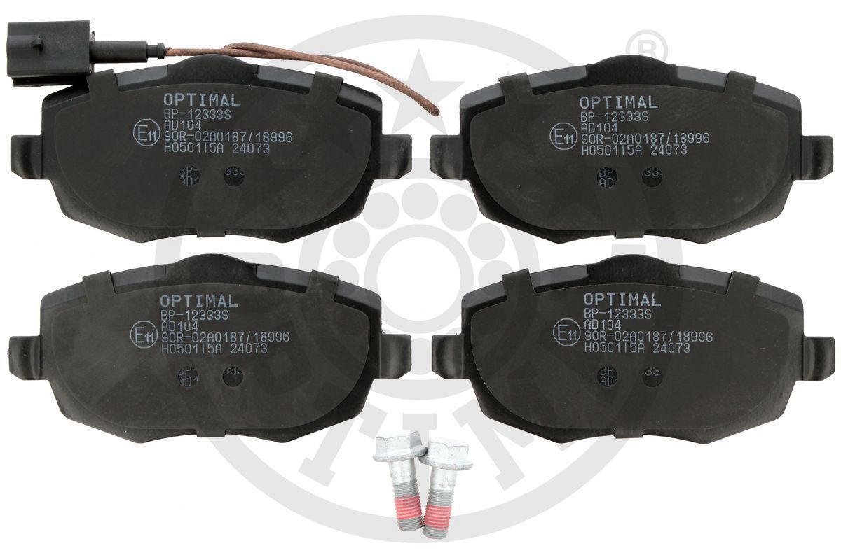 Stabdžių trinkelių rinkinys, diskinis stabdys OPTIMAL BP-12333S