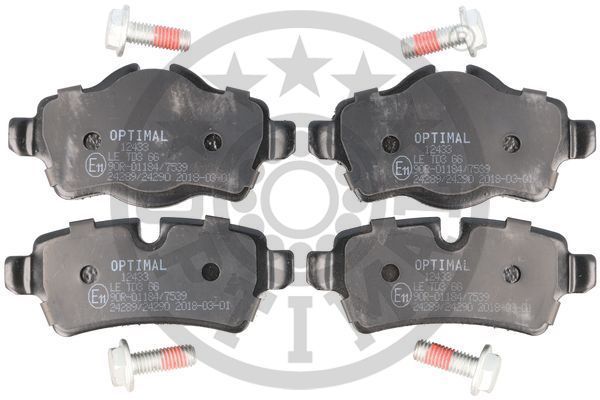 Stabdžių trinkelių rinkinys, diskinis stabdys OPTIMAL BP-12433