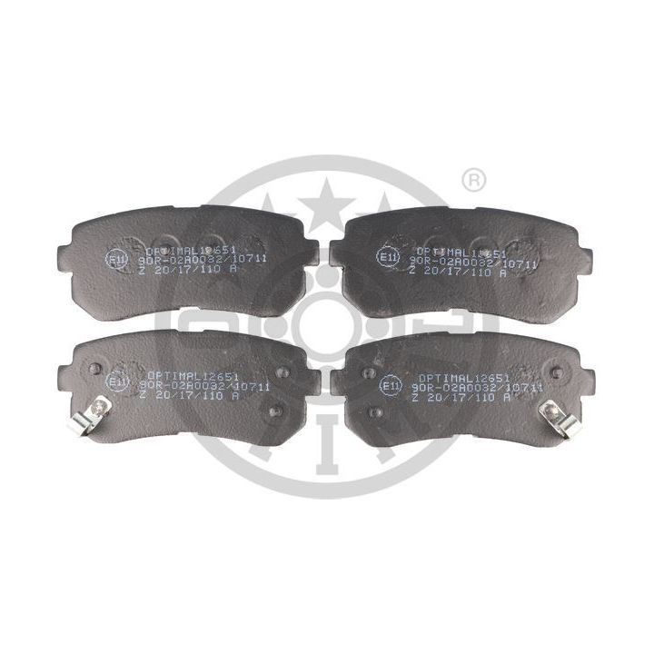 Stabdžių trinkelių rinkinys, diskinis stabdys OPTIMAL BP-12651