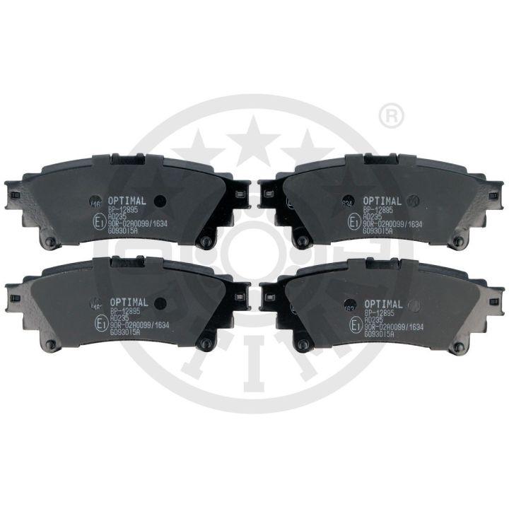 Stabdžių trinkelių rinkinys, diskinis stabdys OPTIMAL BP-12895