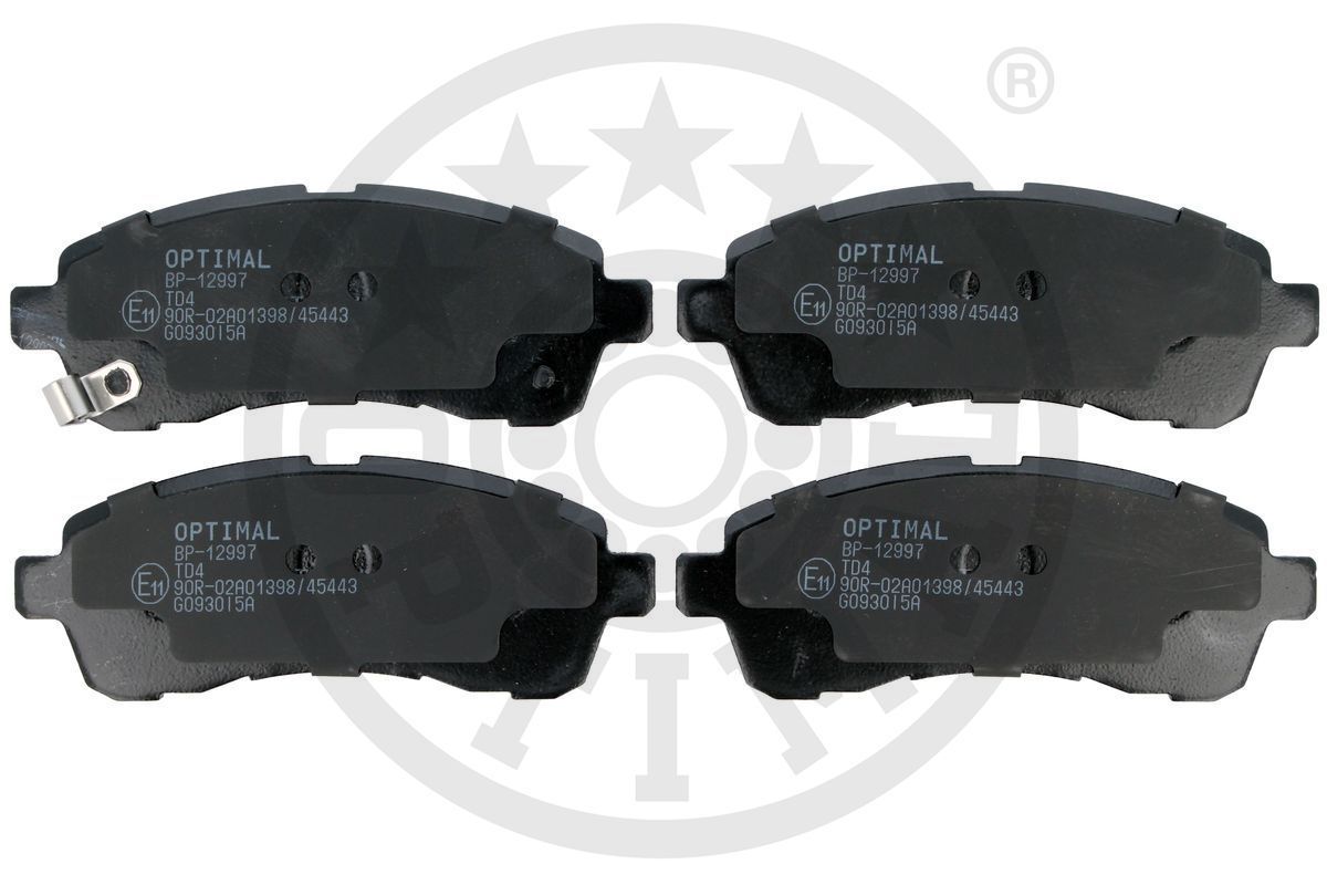 Stabdžių trinkelių rinkinys, diskinis stabdys OPTIMAL BP-12997