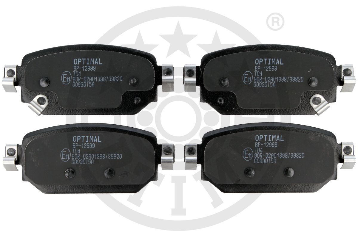 Stabdžių trinkelių rinkinys, diskinis stabdys OPTIMAL BP-12999