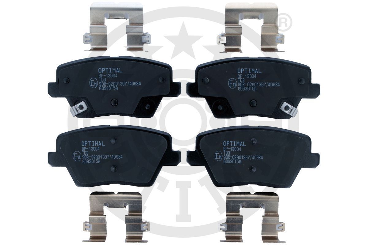Stabdžių trinkelių rinkinys, diskinis stabdys OPTIMAL BP-13004