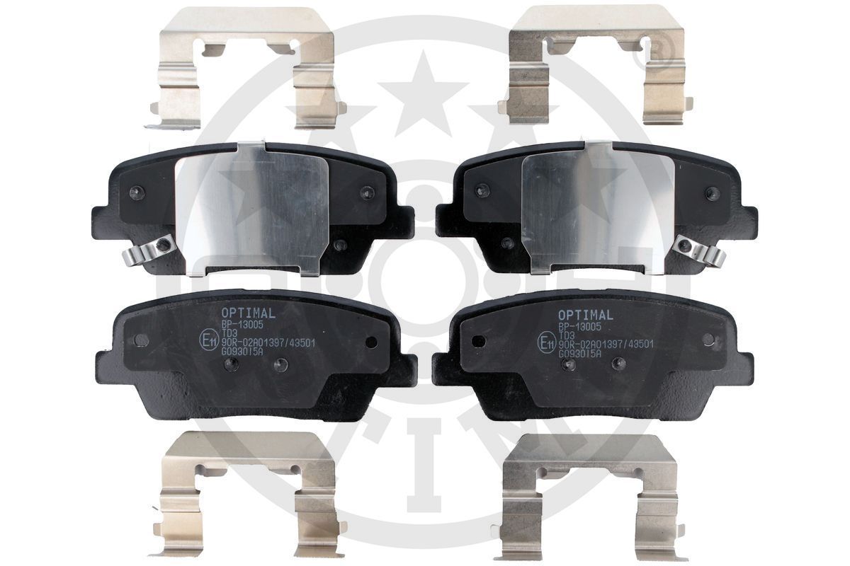 Stabdžių trinkelių rinkinys, diskinis stabdys OPTIMAL BP-13005