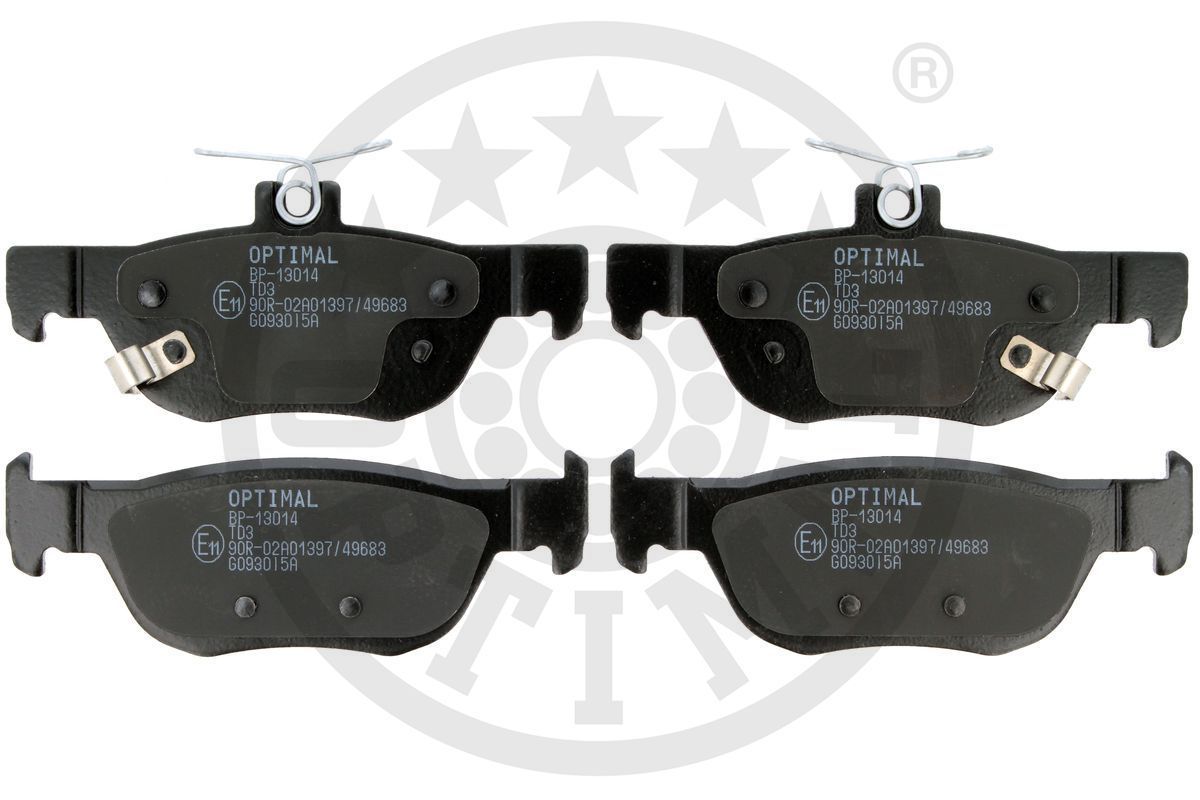 Stabdžių trinkelių rinkinys, diskinis stabdys OPTIMAL BP-13014