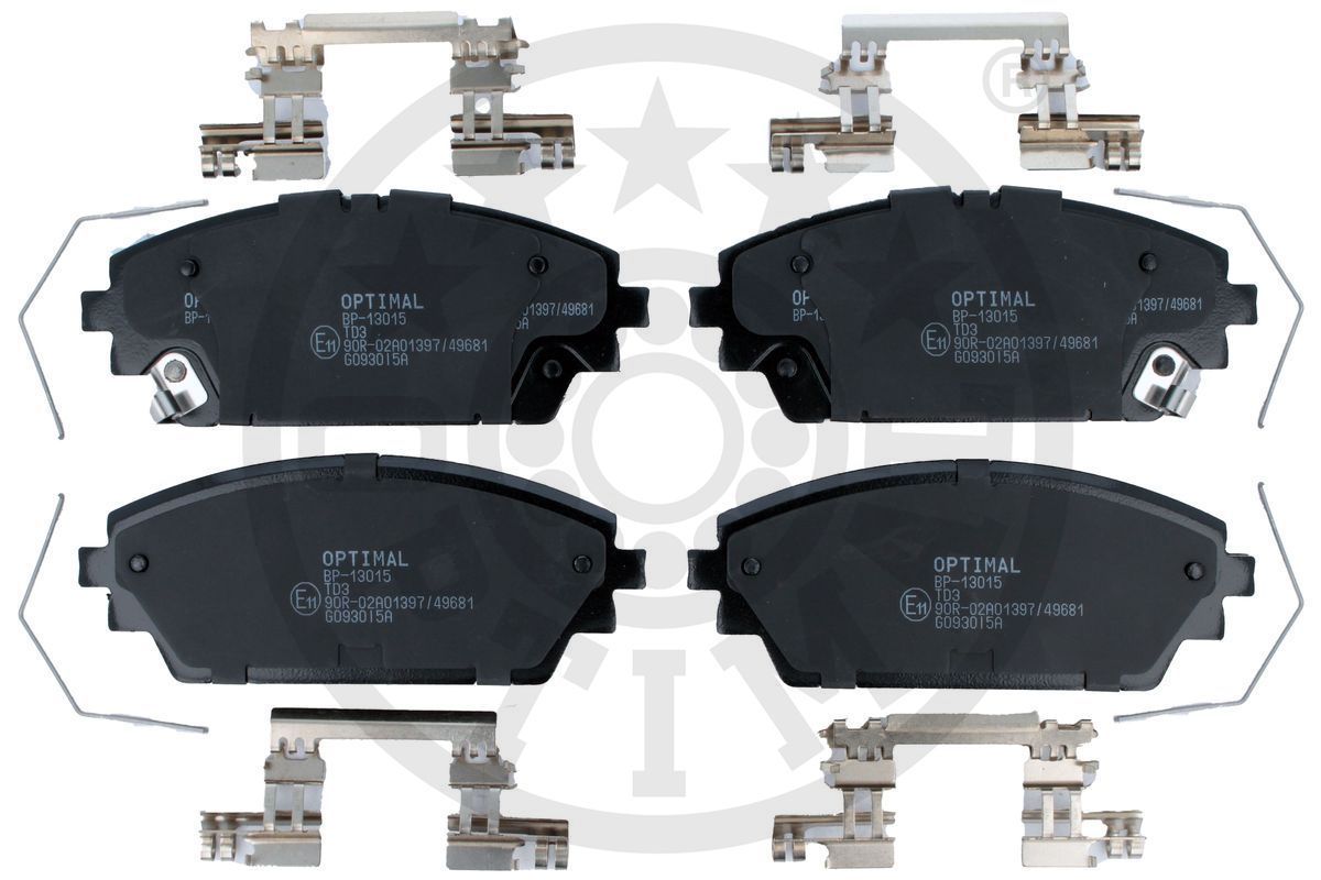 Stabdžių trinkelių rinkinys, diskinis stabdys OPTIMAL BP-13015