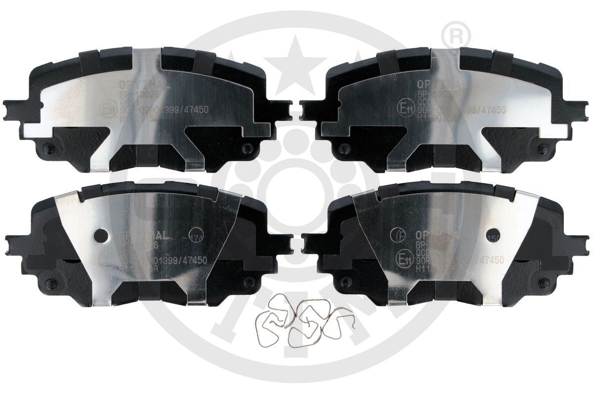 Stabdžių trinkelių rinkinys, diskinis stabdys OPTIMAL BP-13026